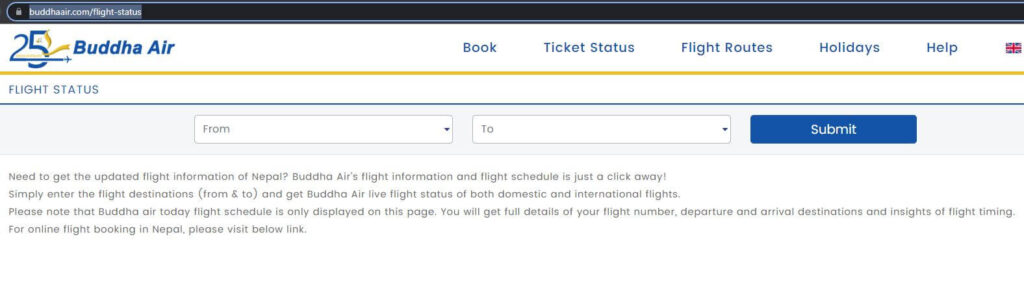 Buddha Air Flight status