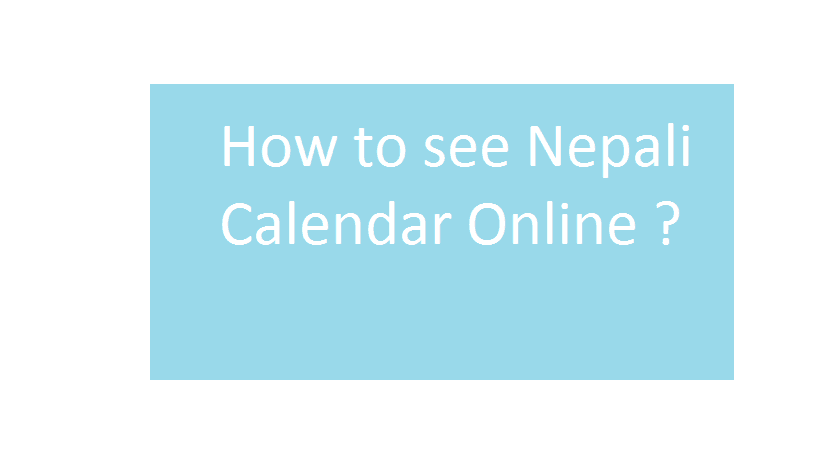 how to get nepali calendar