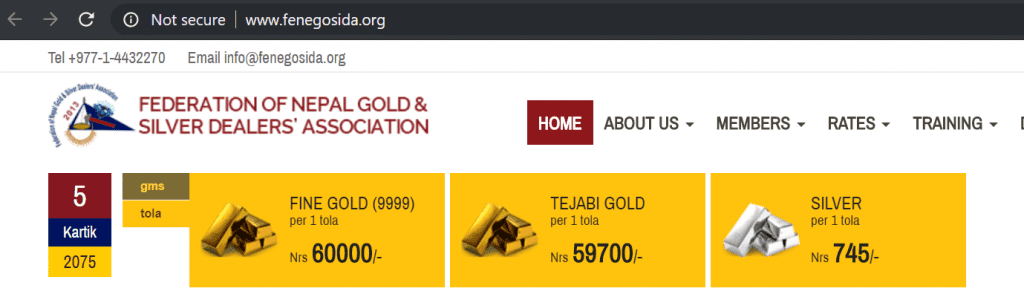 Gold Price In Nepal Per Tola Today In Nepalese Rupee NPR 