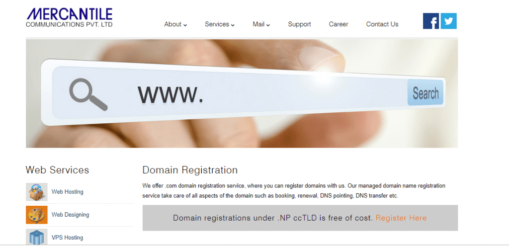 Mercantile domain registration