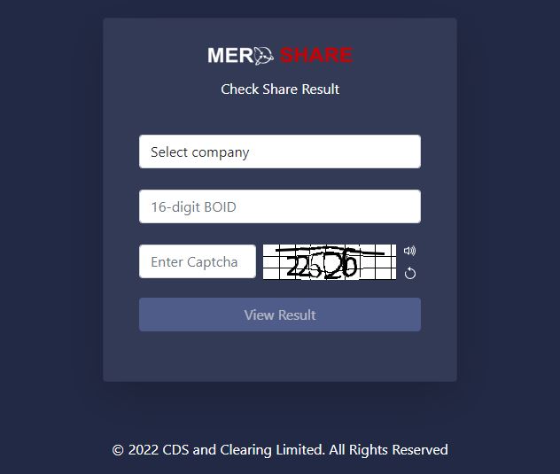 mero share result