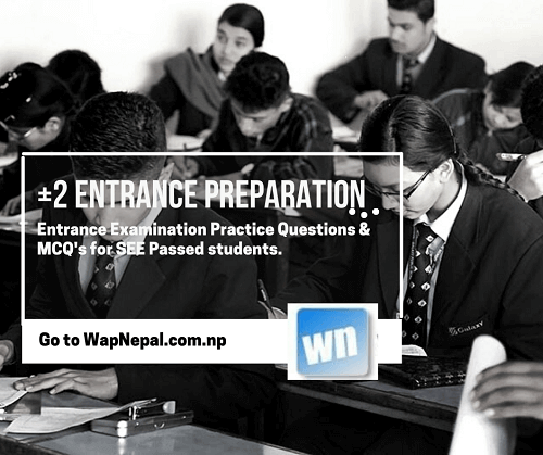 +2 Entrance Preparation Entrance Exam Questions MCQs