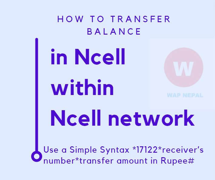 how to transfer balance in Ncell