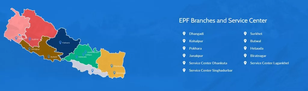 EPF branches and service centers in Nepal