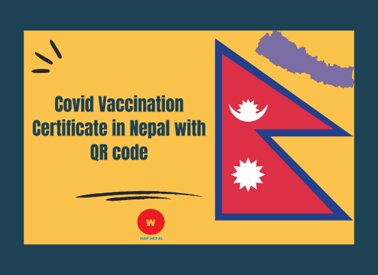 Covid Vaccination Certificate in Nepal with QR code