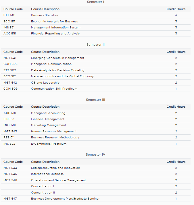 MBA Syllabus Pokhara University